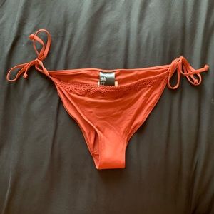 H&M Burgundy Tie Bikini Bottoms - Size 8
